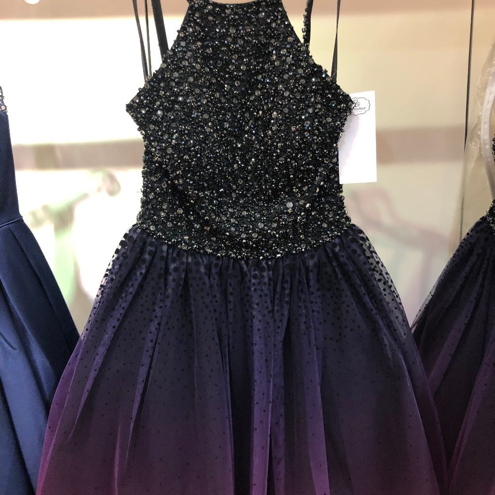 Jovani Homecoming Dress deep purple